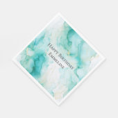 Chic Mint Wit Goud Verjaardag Servet (Hoek)