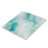 Chic Mint Wit Goud Vrijgezellenfeest Tegeltje (Zijkant)