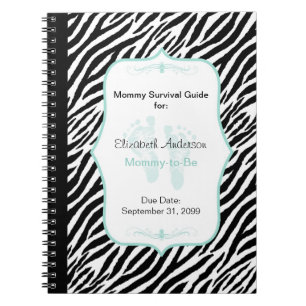 Chic Mint Zebra mammie advies voor moeder Notitieboek