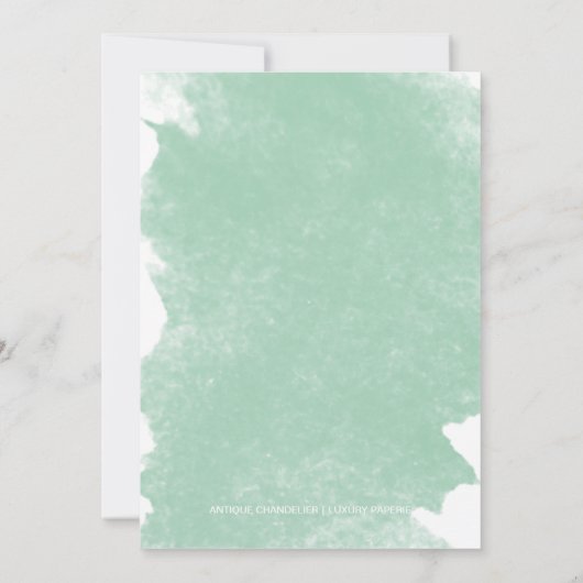 CHIC MINTGROENE Aquarel TAFELNUMMER KAARTEN (Achterkant)