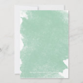 CHIC MINTGROENE WATERCOLOR TAFELNUMMERKAARTEN KAART (Achterkant)