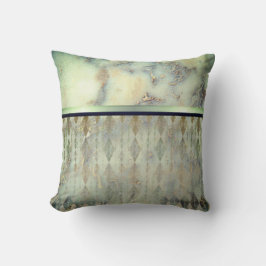 Chic Minty Green Marble Harlequin Kussen