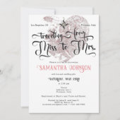 Chic Miss to Mrs ♥ Hart Kaart Reizen Vrijgezellenf (Voorkant)