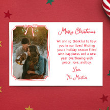 Chic Mistletoe & Bow Custom Familie Foto Kerstmis