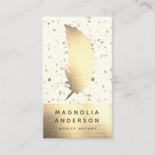 Chic Mobile Notional Gold Foil Quill Visitekaartje