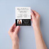 Chic Mobile Notional Service Black White foto Flyer (Hand)