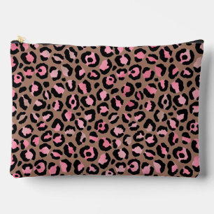 Chic mocha mousse roze zwarte luipaard patroon etui