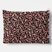 Chic mocha mousse roze zwarte luipaard patroon etui (Achterkant)
