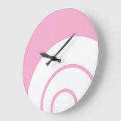 Chic Mod Stijlvolle witte concentrische strepen op Grote Klok (Hoek)