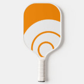 Chic Mod White Concentric Art op fel Sinaasappel Pickleball Paddle (Achterkant)