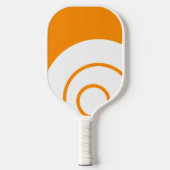 Chic Mod White Concentric Art op fel Sinaasappel Pickleball Paddle (Voorkant)