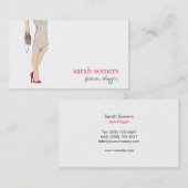 Chic Mode Blogger Stijlvol Mode Model Visitekaartje (Voorkant / Achterkant)