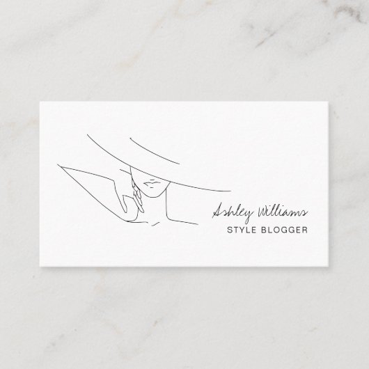 Chic Mode Blogger, stijlvol Mode model Visitekaartje (Voorkant)