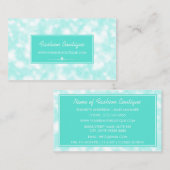 Chic Mode Boutique Elegant Mint Bokeh Visitekaartje (Voorkant / Achterkant)