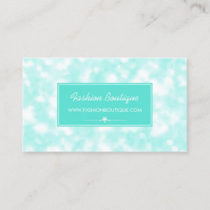 Chic Mode Boutique Elegant Mint Bokeh Visitekaartje