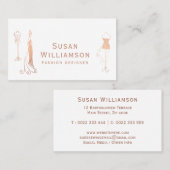 Chic Mode Designer Roos Goud Wit Visitekaartje (Voorkant / Achterkant)
