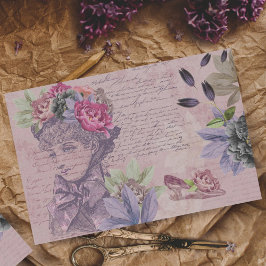 Chic  Mode Florals & handschrift Tissuepapier