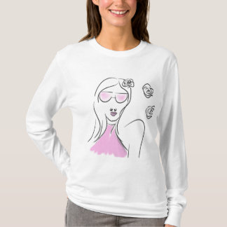 Chic Mode Illustratie T-shirt met lange mouwen