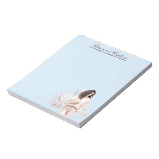 Chic Mode meisje gepersonaliseerde vignet Notitieblok (Linkerzijde)