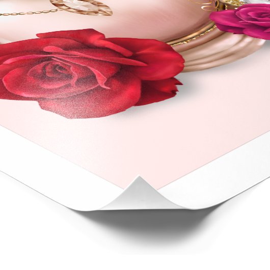 Chic Mode Roos Gold parfume Foto Afdruk (Hoek)