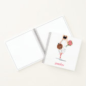 Chic Mode Stijlvolle rok Bloemen Schets Custom Notitieboek (Binnen)