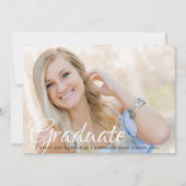 Chic Modern 2 Photo Afstudeerder Party Invitation Kaart (Voorkant)