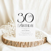 Chic Modern 30ste verjaardag Kaart