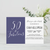 Chic Modern 50 Fabulous Navy Blue 50 Kaart (Staand voorkant)