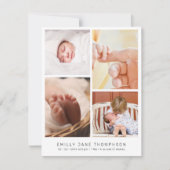 Chic Modern 5 foto Baby shower dank u (Voorkant)