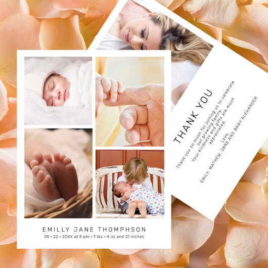 Chic Modern 5 foto Baby shower dank u