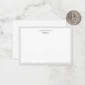 Chic Modern 'A Quick Note from'-briefkaart Notitiekaartje (Voorkant / Achterkant in situ)