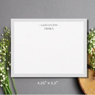 Chic Modern 'A Quick Note from'-briefkaart Notitiekaartje