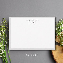 Chic Modern 'A Quick Note from'-briefkaart Notitiekaartje