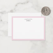 Chic Modern 'A Quick Note from'-briefkaart Notitiekaartje (Voorkant / Achterkant in situ)