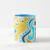 Chic Modern Abstract kleurrijk wervelpatroon Mok (Midden)