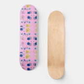 Chic Modern abstracte bloemen op roze Persoonlijk Skateboard (Voorkant)