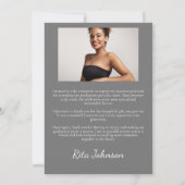 Chic Modern Afstuderen High School Foto Afstuderen Bedankkaart (Achterkant)