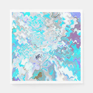 Chic Modern Aqua Blue Luncheon Paper Napkins Servet
