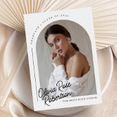 Chic Modern Arch Photo Afstuderen Aankondiging