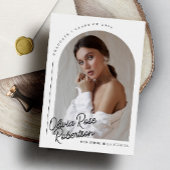 Chic Modern Arch Photo Afstuderen Aankondiging