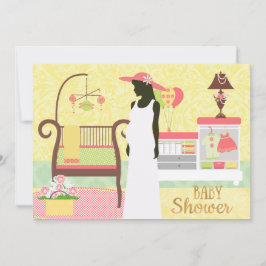 Chic Modern Baby shower Invitation Nursery Kaart