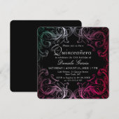 Chic Modern Baroque 15e verjaardag Quiceanera Kaart (Voorkant / Achterkant)