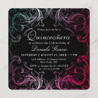 Chic Modern Baroque 15e verjaardag Quiceanera