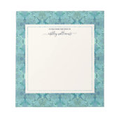 Chic Modern Baroque Pattern Blue Shades Notitieblok (Voorkant)