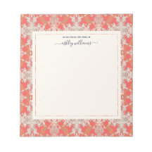 Chic Modern Baroque Pattern Red Oranje Ivory