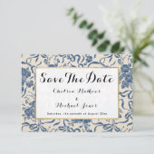 Chic Modern  bevliegingspatroon Save The Date (Staand voorkant)