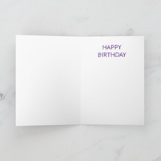 Chic Modern Birthday Kaart voor meisje (Binnen)