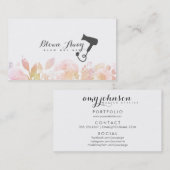 chic modern blaasje droog staafje roze visitekaartje (Voorkant / Achterkant)