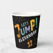 Chic Modern Black Bounce Jump Kleurrijke Borstel T Papieren Bekers (Voorkant)