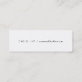 Chic Modern Black en Gold Striped Mini Visitekaartje (Achterkant)